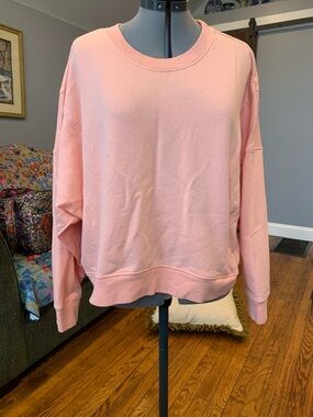 Light Peach Oversized Crewneck Sweatshirt